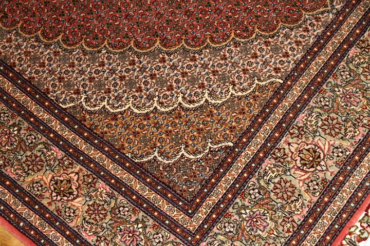 medallion design persian carpet マヒラグ50151、ペルシャ 絨毯 工房：KAMALOLMOLK、サイズ：202x151ｃｍ（フサ含まず）