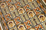 ミニシルク手織りペルシャカーペット47003、サイズ：36x29