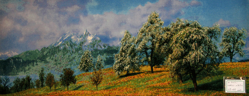 mountain view carpet 山の景色絨毯50101、絨毯山デザイン、山模様カーペット、サイズ：118x4４CM
