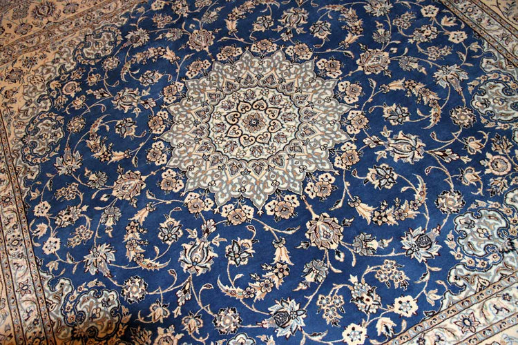 憧れのナインブルー正方形リビングペルシャ絨毯286000、サイズ：256ｘ250 CM