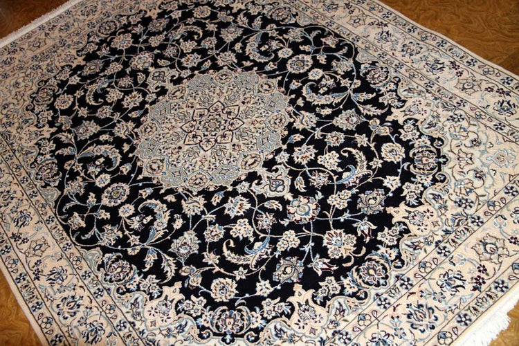 ペルシャ絨毯ナイン、おしゃれなセンターラグ34435、サイズ：201x156 CM