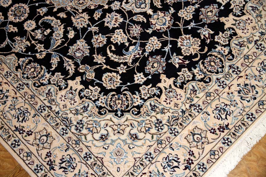 ペルシャ絨毯ナイン、おしゃれなセンターラグ34435、サイズ：201x156 CM