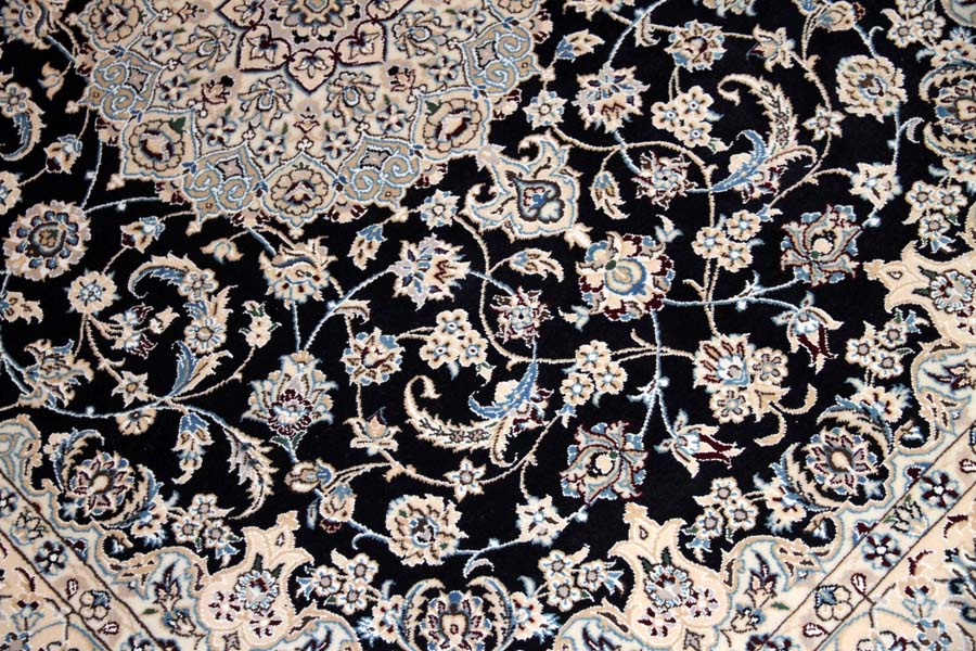 ペルシャ絨毯ナイン、おしゃれなセンターラグ34435、サイズ：201x156 CM
