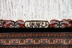 とてもかっこいいデザインの手織りペルシャ絨毯57049、black carpet tabriz、サイズ：208x153ｃｍ（フサ含まず）