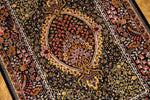逸品の手織りペルシャ絨毯シルクの玄関マット56034、サイズ： 90x60 CM
