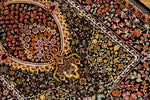 逸品の手織りペルシャ絨毯シルクの玄関マット56034、サイズ： 90x60 CM