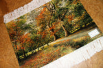オータムの風景でペルシャ手織り絨毯50111、景色絨毯、風景絨毯、サイズ：84x60ｃｍ（フサ含まず)