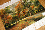 オータムの風景でペルシャ手織り絨毯50111、景色絨毯、風景絨毯、サイズ：84x60ｃｍ（フサ含まず)