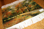 オータムの風景でペルシャ手織り絨毯50111、景色絨毯、風景絨毯、サイズ：84x60ｃｍ（フサ含まず)