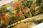 オータムの風景でペルシャ手織り絨毯50111、景色絨毯、風景絨毯、サイズ：84x60ｃｍ（フサ含まず)