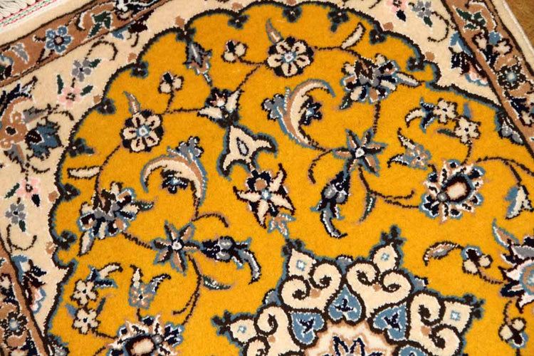 イラン輸入マンション玄関マットペルシャ絨毯ナイン産4151、サイズ：80x50