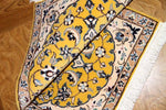 イラン輸入マンション玄関マットペルシャ絨毯ナイン産4153、サイズ：77x52 CM、