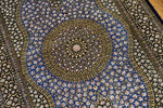 高級手織りペルシャ絨毯センターラグ、クムシルク60052　サイズ：150x102 CM
