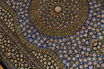 高級手織りペルシャ絨毯センターラグ、クムシルク60052　サイズ：150x102 CM