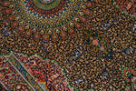 ジャムシディー有名工房センターラグ、手織りペルシャ絨毯60025,サイズ：160x101 CM (フサ含まず）