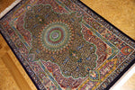 ジャムシディー有名工房センターラグ、手織りペルシャ絨毯60025,サイズ：160x101 CM (フサ含まず）