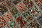 ペルシャ絨毯クムシルクヘシティーデザイン玄関マット49042、サイズ： 88x60