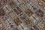 イラン製ペルシャ絨毯手織りセンターラグクムウールA167000、サイズ：150x104CM (フサを含まず)