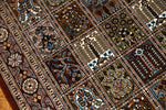 イラン製ペルシャ絨毯手織りセンターラグクムウールA167000、サイズ：150x104CM (フサを含まず)