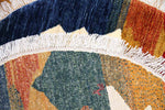 オリジナルペルシャギャッベ円形、丸のギャッベ37674 , サイズ：100x100 CM