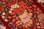 赤い花の絨毯手織りシルクのペルシャ絨毯、春の絨毯、red silk carpet50025、サイズ：89x57