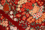 赤い花の絨毯手織りシルクのペルシャ絨毯、春の絨毯、red silk carpet50025、サイズ：89x57