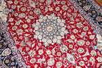 レッドカーペットラグペルシャ手織り絨毯50147,赤いじゅうたん、サイズ：200x132ｃｍ（フサ含まず、
