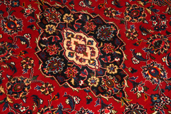 通販カーペットのペルシャ柄カシャーンラグ50125、サイズ：216x138ｃｍ（フサ含まず)