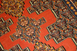 高級ペルシャキリムのセネ産地センターラグ84000,サイズ：150ｘ120ｃｍ（フサ含まず）