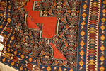 高級ペルシャキリムのセネ産地センターラグ84000,サイズ：150ｘ120ｃｍ（フサ含まず）