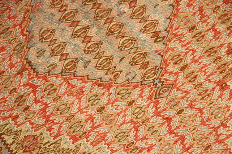 高級玄関マットキリム、セネ産地ウール46520、サイズ：103x78cm(フサ含まず）