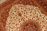 イラン製ペルシャ絨毯クムシルクのセンターラグ60026、ハンドメイドシルクカーペットサイズ：153x97 CM (フサ含まず）
