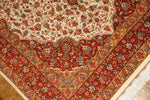 イラン製ペルシャ絨毯クムシルクのセンターラグ60026、ハンドメイドシルクカーペットサイズ：153x97 CM (フサ含まず）