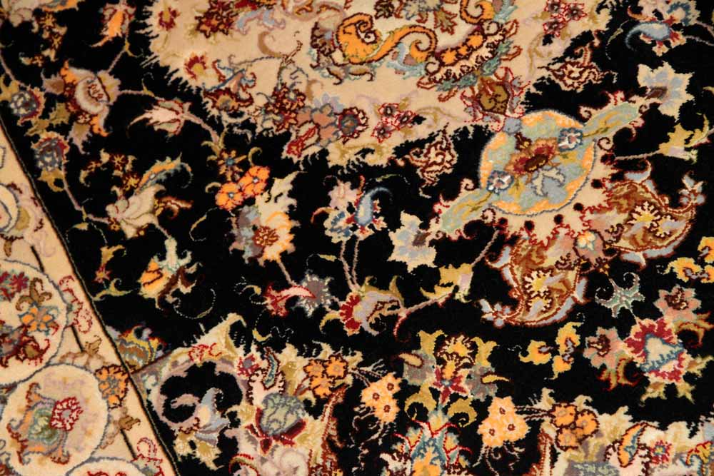 手織りペルシャ絨毯トップクオリティータブリーズセンターラグA163000、サイズ：147x101 CM（フサ含まず）