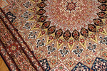 高級手織りペルシャ絨毯タブリーズ珍しい模様59010、サイズ：203x150　ｃｍ（フサ含まず）