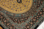 最高級手織りシルクのペルシャ絨毯イラン直輸入48044、サイズ：120x77ｃｍ、