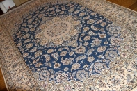 ペルシャ絨毯ナイン産地リビングサイズ300x200、6帖リビング手織りラグ